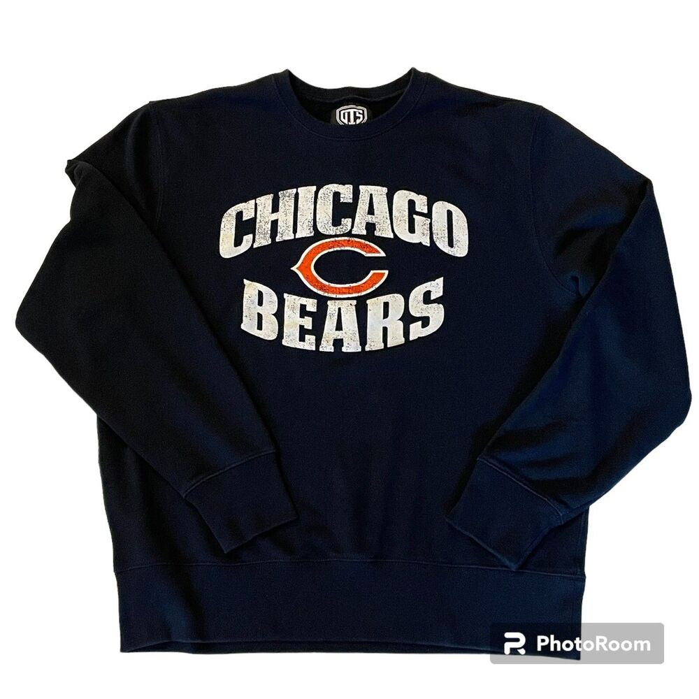 OTS Chicago Bears Sweatshirt Pullover Womens XXL NFL Navy Blue